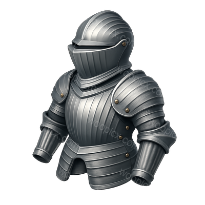Stylized 3D Knight Armor Icon for Gaming