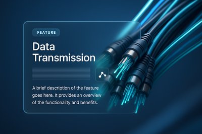 Dynamic Network Cables in Data Transmission - 3D Render