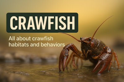 Crawfish Habitat and Behavior Educational Graphic