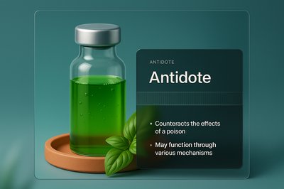 Modern Antidote Design with 3D Illustration and Overlay