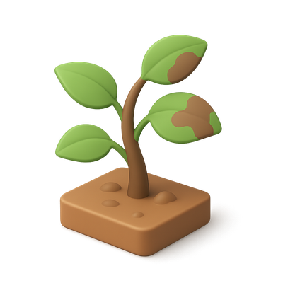 3D Blight Icon Representation in Isometric View