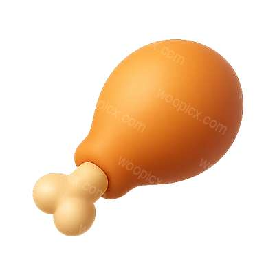 3D Render of a Chicken Drumstick Icon