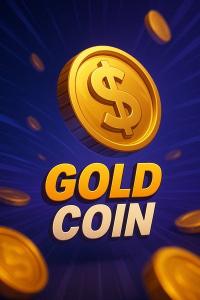 Dynamic Gold Coin Illustration with Engaging Design Elements