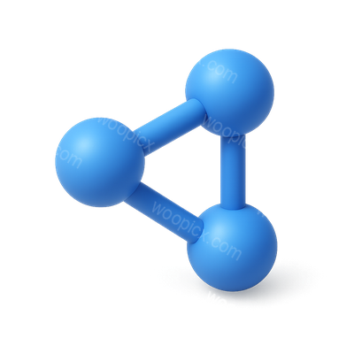 Stylish 3D Networking Icon with Connection Links