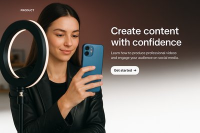 Content Creation with Confidence: Blogger Using Ring Light