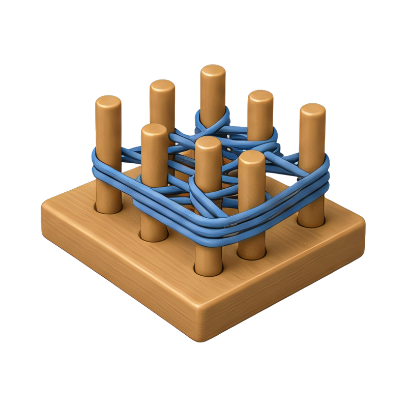 Wooden warping board pegs