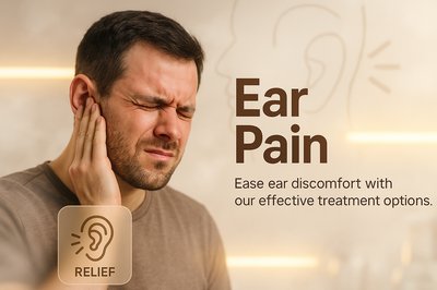 Health Awareness Graphic on Ear Pain Treatment Options