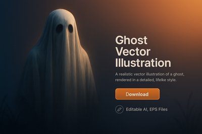Realistic Ghost Vector Illustration for Creative Projects