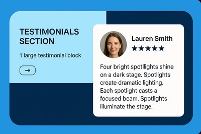 Dramatic Spotlight Testimonials Section Design