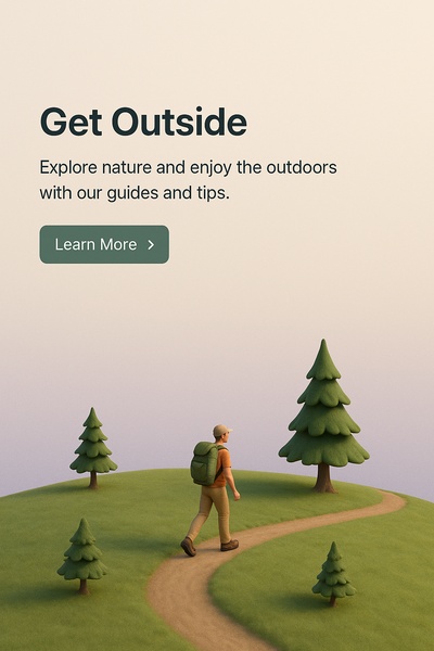 Zoomed Out 3D Scene Encouraging Outdoor Exploration