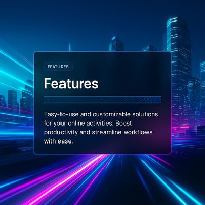 Futuristic City Light Trails with Features Block