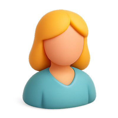 3D Character Illustration of a Woman with Blonde Hair