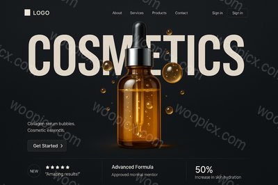 Minimalistic Landing Page Design for Collagen Serum
