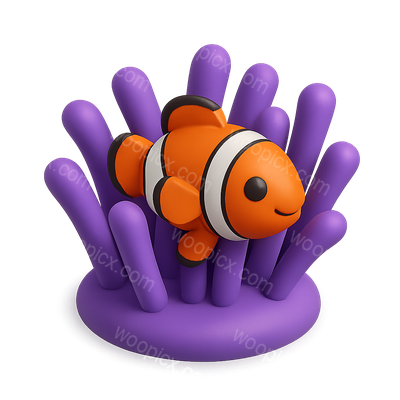 Colorful Clownfish in Its Anemone Home