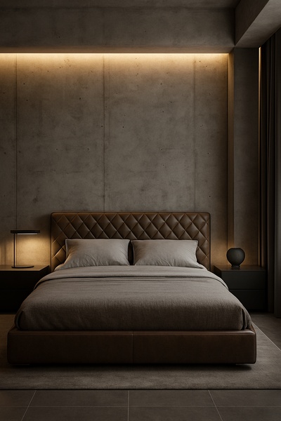 Modern Minimalist Bedroom Design with Soft Lighting