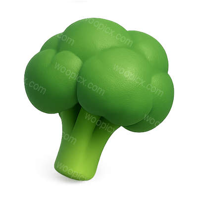 Realistic 3D Illustration of Broccoli Vegetable