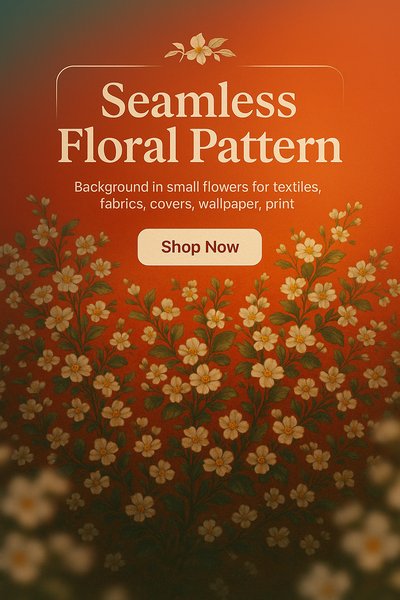 Seamless Floral Pattern Design for Textiles and Wallpaper