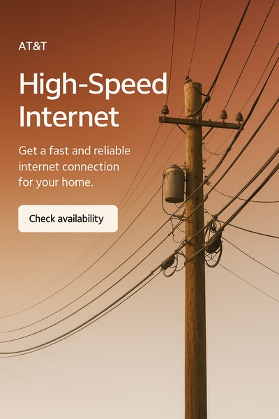 Modern Web Page Design for High-Speed Internet Service