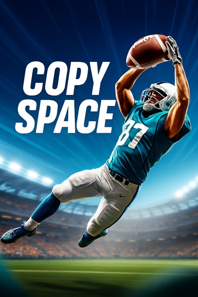 Dynamic Catch: American Football Player in Action