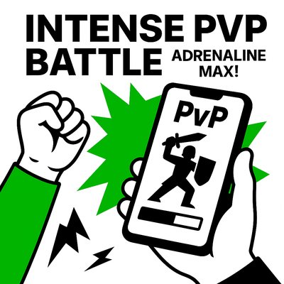 Dynamic Gaming Promotion Graphic Featuring PvP Battle Theme