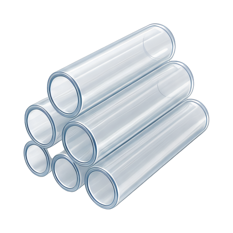 stacked borosilicate glass tubes