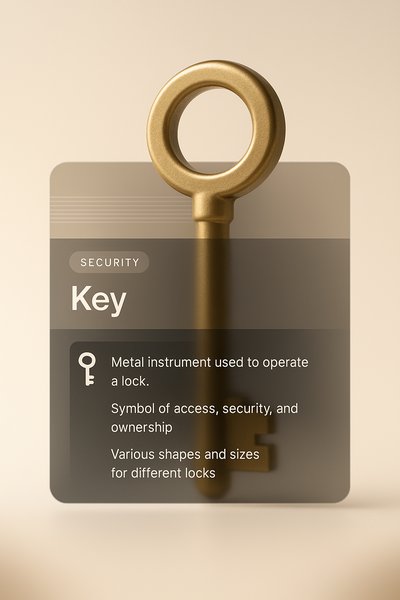 Modern Web Design Featuring a Transparent Key Illustration