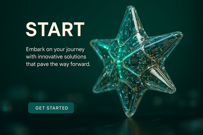 Neon Technical Marvel: A Hyperrealistic Star Design