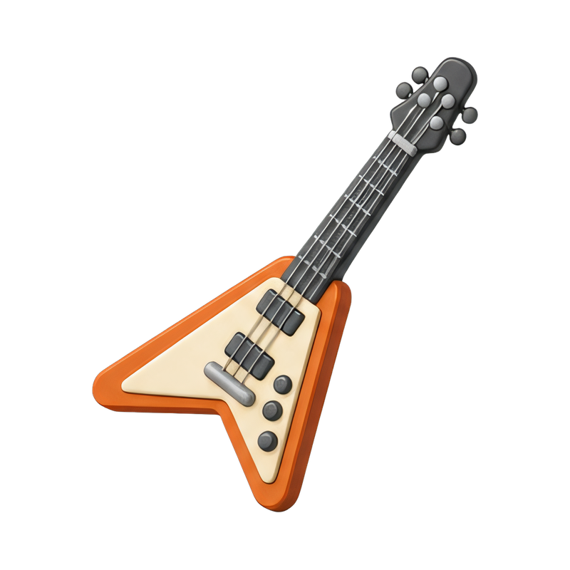 classic flying V electric guitar