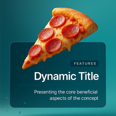 Delicious Pepperoni Pizza Slice Flying on Vibrant Background