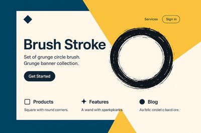 Dynamic Minimalist Design with Grunge Elements