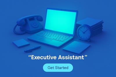 Fluorescent Glow Office Scene with Executive Assistant Theme
