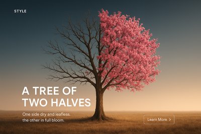 A Tree of Two Halves: Contrast in Nature's Beauty
