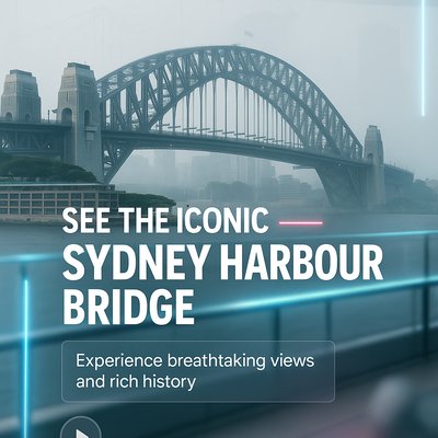 Promotional Image Showcasing Sydney Harbour Bridge