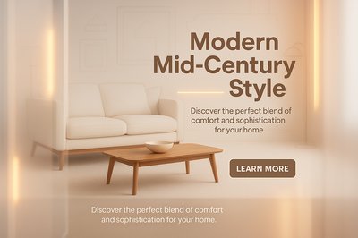 Elegant Mid-Century Style Interior Design Promotion