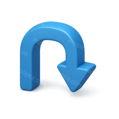 3D Bent Icon with Isometric Design and Soft Glow