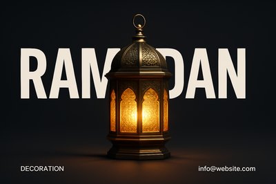 Stunning Ramadan Lantern in Minimalistic Cinematic Style