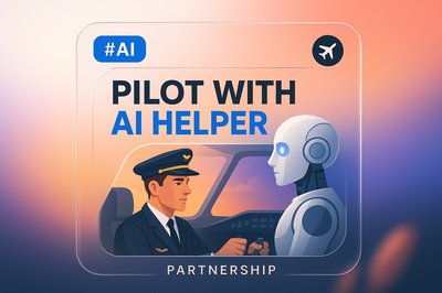 Pilot and AI Assistant Collaboration Graphic