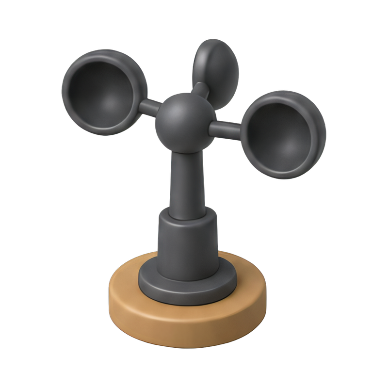 anemometer cups in action