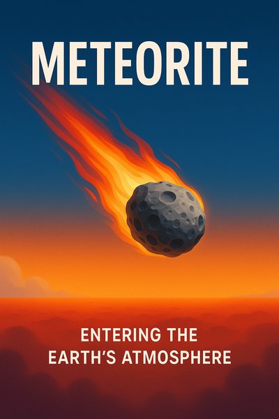 Tricolor Visualization of a Meteorite Entering Earth's Atmosphere