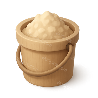 Stylized 3D Pulp Icon in a Bucket Design