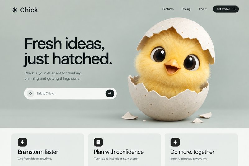 Fresh ideas from a cute chick
