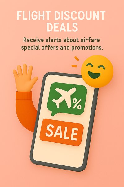 Promotional Graphic for Flight Discounts and Offers