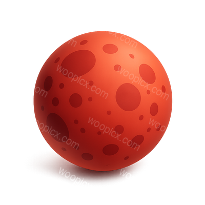 3D Blood Moon Icon with Volumetric Design