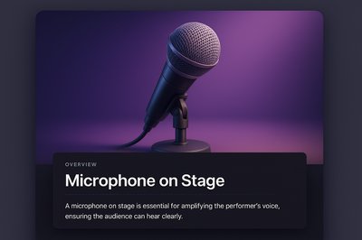 Creative 3D Design of a Microphone on Stage