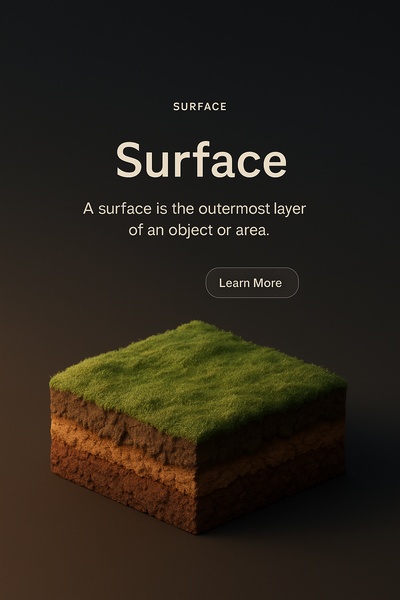 Detailed 3D Scene of Surface with Gradient Background