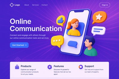 Dynamic Landing Page Design for Online Communication Tools