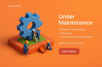 3D Scene Depicting Maintenance Work with Characters and Gear