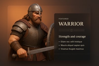 Warrior Design with 3D Illustration and Layered Composition