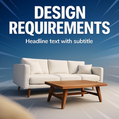 Modern Sofa Design Requirements Graphic