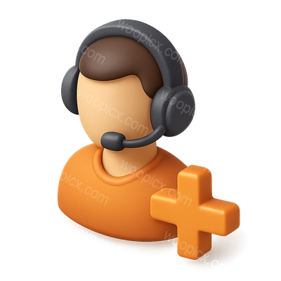 3D Headset Icon in Isometric View with Volumetric Effect